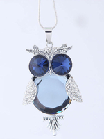 Halsketten Blue Glass Rhinestones Strass Damen Schmuck