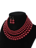 Halsketten Burgund Layered Choker Halsketten Damen Schmuck