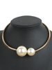 Halsketten Ecru White Zweifarbige ABS Perlen Imitation Pearl Damenschmuck