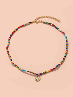 Halsketten Ture Red Blumendruck Kunstharzketten Non Stone Damen Schmuck