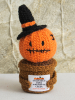 Handgehäkeltes Plüsch mit Karte Halloween Schreibtischdekoration und Geschenk