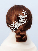 Handgemachte Hochzeit Kopfbedeckung Strass Kamm Metall Haarschmuck für die Braut