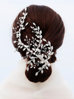 Handgemachte Kopfbedeckung Hochzeit Haarnadel Imitation Pearl Metal Brauthaar Zubehör