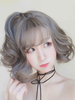 Harajuku Art und Weise Lolita Perücken Kurz Grau Lolita Perücke mit Pony