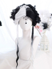 Harajuku Fashion Lolita Perücke Langes Highlighting Haar Hitzebeständige Faser Schwarz Lolita Zubehör