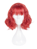 Harajuku Lolita Perücke Blunt Fringe Spirale Curl Red Kurze Lolita Perücke