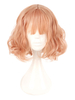Harajuku Lolita Perücke Lazy Curl Blunt Bang Orange kurze Perücke
