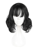 Harajuku Lolita Perücke Wispy Fringe Bang natürliche Welle schwarz Lolita kurze Perücke
