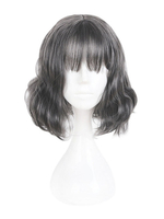 Harajuku Lolita Perücke Wispy Fringe Feathery Curl Tiefe graue Lolita Perücke