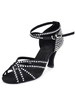 Hübsche Latein Schuhe aus 8cm Sandalen für Tanzen mit Spool Heels