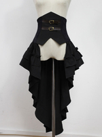 Hübscher Lolita Rock Polyester mit Rüschen in Schwarz
