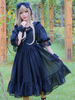 Hübsches Lolita Kleid mit U-Halsausschnitt und halben Ärmenln im klassischen & traditionellen Style und Spitzen