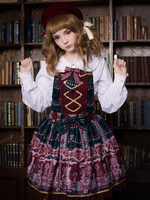 Hübsches Lolita Kleid Polyester mit Falten im klassischen & traditionellen Style