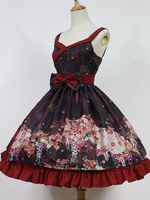 Hübsches Lolita Kleid Polyester mit V-Ausschnitt und Rüschen im süßen und hübschen Style