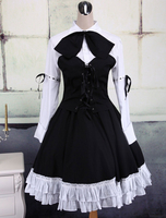 Hübsches Lolita Outfit in Schwarz und Weiß
