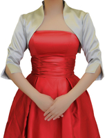 Hübsches Satin Hochzeit Braut Pelerine