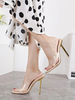 Heel Pantoletten Apricot Spitzschuh Stiletto-Absatz Slip-On Sommer-Heel-Hausschuhe