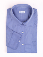 Hemd in Blau mit Brusttasche und Streifen
