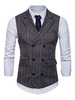 Herren 2020 Anzug gemischten Baumwollen mit Tartan Check im casualen Stil REGULAR FIT Alltagskleidung und Umlegekragen für Herren