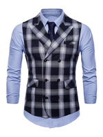 Herren 2020 Anzug mit Tartan Check Alltagskleidung REGULAR FIT und Umlegekragen im casualen Stil gemischten Baumwollen Casual Anzüge für Herren