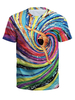 Herren 3D bedruckte T-Shirts mit Rundhalsausschnitt und kurzen Ärmeln