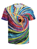 Herren 3D bedruckte T-Shirts mit Rundhalsausschnitt und kurzen Ärmeln