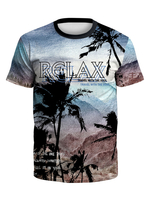 Herren 3D gedruckte T-Shirts Rundhalsausschnitt Kurzarm Kleidung für Strand