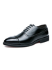 Herren Abendschuhe Moderne Spitzschuh Lace Up PU Leder Schwarz Freizeitschuhe