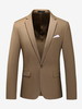 Herren Blazer Anzugjacke Khaki Slim Fit Einknopf Blazer Elegante Hochzeit Chic Jacke