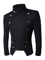 Herren Blazer Jacke Zweireiher Knöpfe Vintage Anzüge