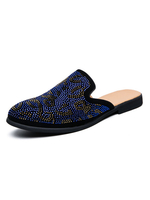 Herren Casual SMules Blue Slip-On Schuhe Herrenschuhe aus Pailletten aus Wildleder