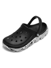 Herren Crocs Black Slip-On-PU-Leder-lässige Clogs