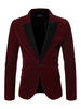 Herren Einreiher SamtsakkosBusiness Casual Suit Jacken
