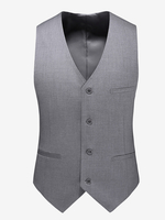 Herren Einreihige Business-Anzugweste Ärmellose Weste mit V-Ausschnitt