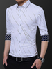 Herren Formelles Hemd Plus Size Print Button Down Langarmhemd