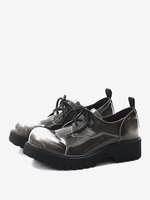 Herren Freizeitschuhe Kaffeebraun Runde Zehen Schuhe