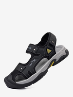 Herren Geschlossene Zehen Sport Sandalen Leder Outdoor Casual Sommer Fischerschuhe