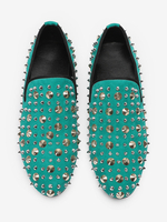 Herren Halbschuhe mit Nieten spitzer Zehenbereich Rindsleder Spikes Schlupfschuhe Abschlussball-/Hochzeitsschuhe