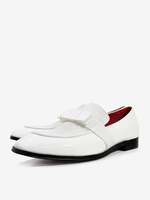 Herren Halbschuhe mit Schleifen und runder Spitze aus Leder für Abschlussball und Hochzeit