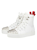 Herren High Top Sneakers Rindsleder Round Toe Skate Schuhe mit Nieten