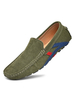 Herren Hunter Green Loafer Schuhe Cosy Cowhide Color Block Slip-On Täglich Casual Flat Schuhe