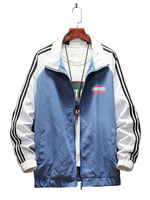 Herren Jacken Full Zip Color Block Stehkragen Regular Fit Jacke für den Frühling