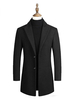 Herren Jacken Mäntel Stehkragen Lange Ärmel Artwork Casual Schwarz Moderner Blazer Mantel