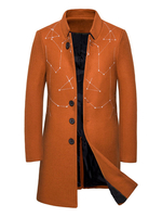 Herren Jacken Mäntel Stehkragen Lange Ärmel Casual Camel Fashion Camel Lange Mäntel