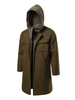 Herren Jacken Mäntel Stehkragen Mit Kapuze Lange Ärmel Artwork Casual Hunter Green Fashion Mäntel