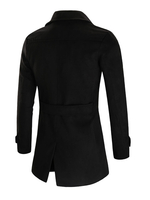 Herren Jacken Mäntel Umlegekragen Lange Ärmel Artwork Casual Schwarz Moderne Mäntel