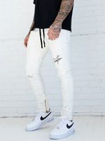 Herren Jeans Herren Jeans Chic Distressed Antik Design Skinny Hellhimmelblau Grau