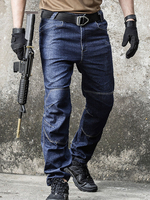 Herren Jeans Jeans für Herren Casual Zipper Straight Deep Blue Deep Blue