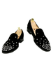 Herren Loafer 2021 Stilvolle Loafer aus Samt mit Pop-Art Muster und Nieten in Schwarz