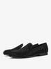 Herren Loafer aus Wildleder mit schwarzen Kristallen und Strasssteinen runde Zehenpartie Abschlussball Party Hochzeit